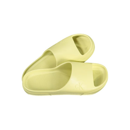 Calvin Klein Yellow Polyurethane Men's Pool Slides