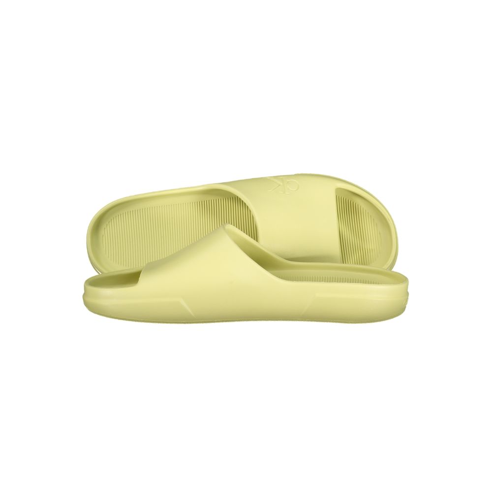 Calvin Klein Yellow Polyurethane Men's Pool Slides