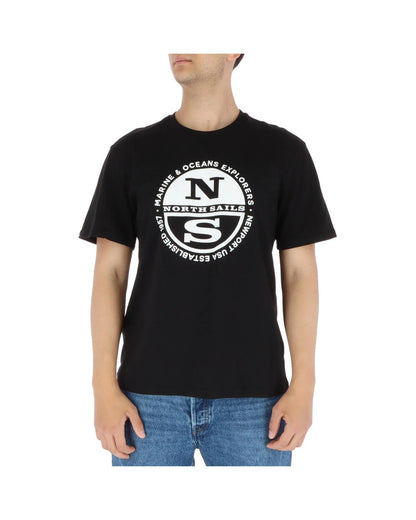 North Sails Black Cotton T-Shirt - Comfortable and Stylish Essentials for Men