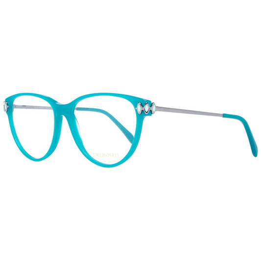 Emilio Pucci Women’s Optical Glasses – Turquoise Blue Cat Eye Frames