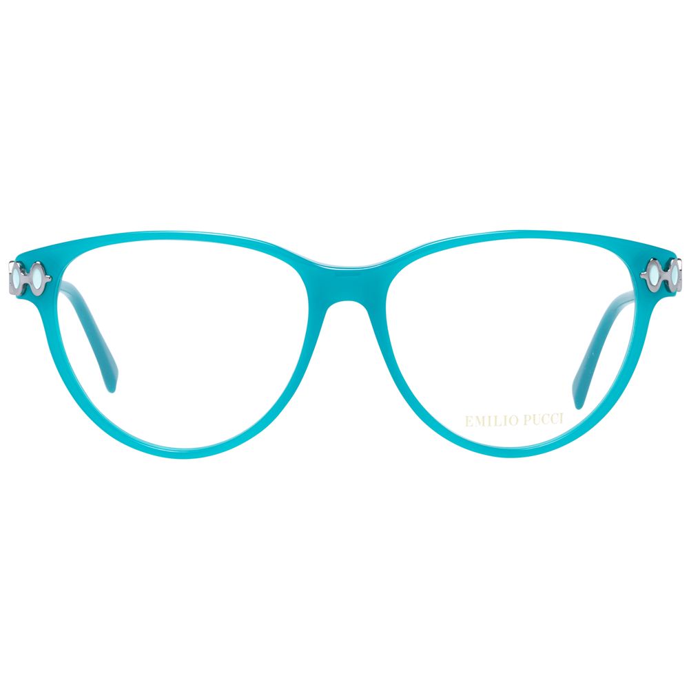 Emilio Pucci Women’s Optical Glasses – Turquoise Blue Cat Eye Frames