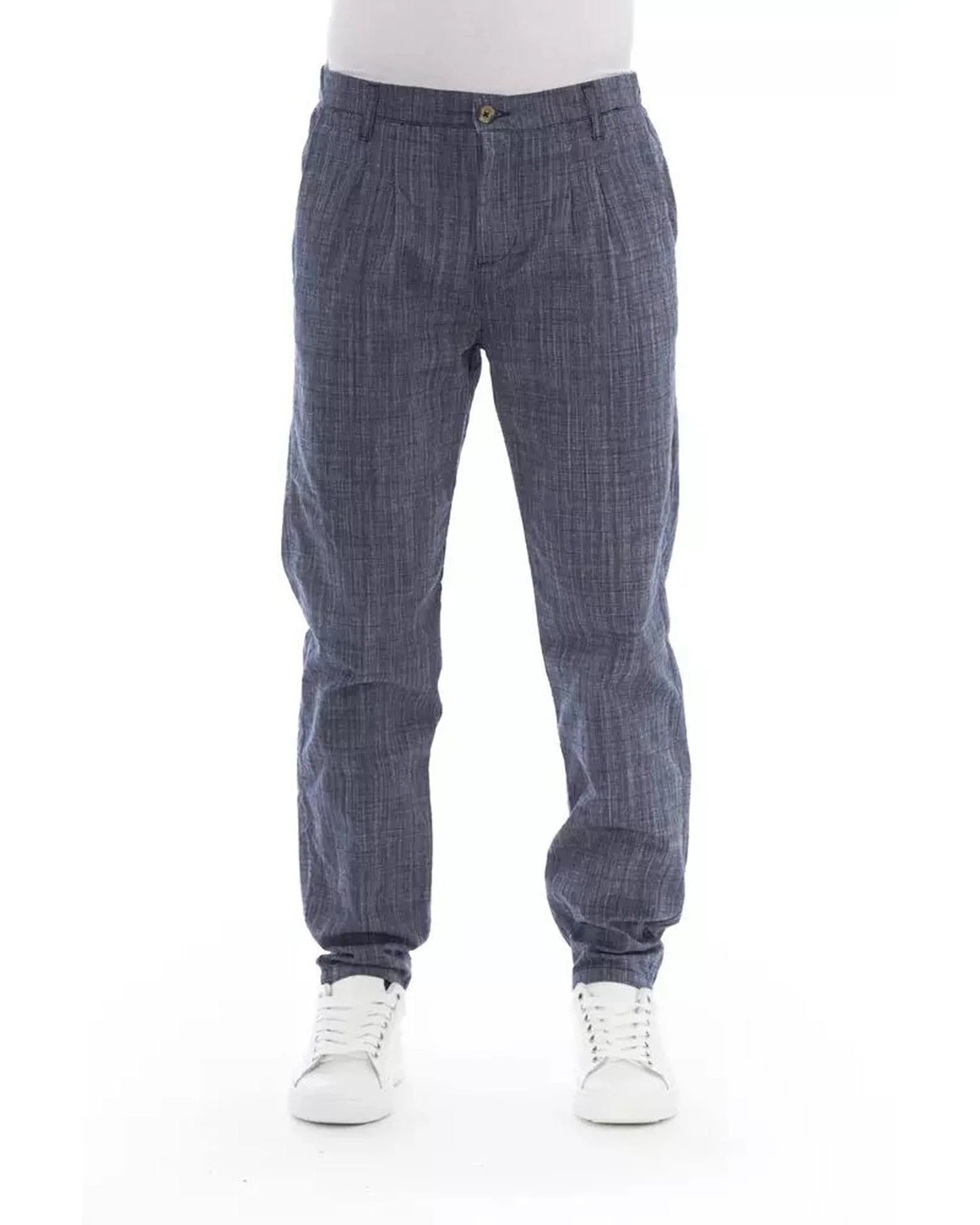 Baldinini Trend Blue Cotton Chino Pants