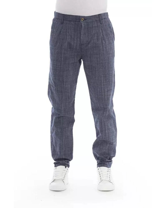 Baldinini Trend Blue Cotton Chino Pants