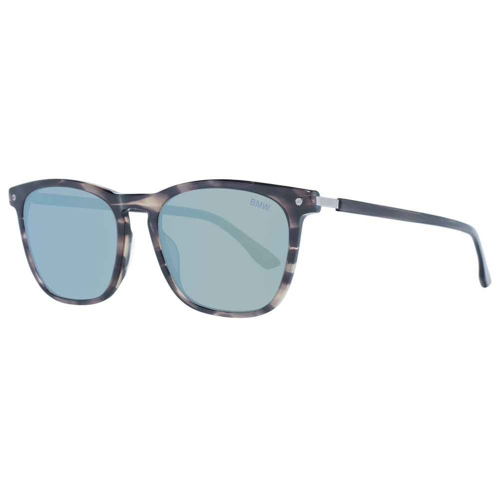 BMW Men's Sunglasses – Grey Square Frame, Grey Lenses