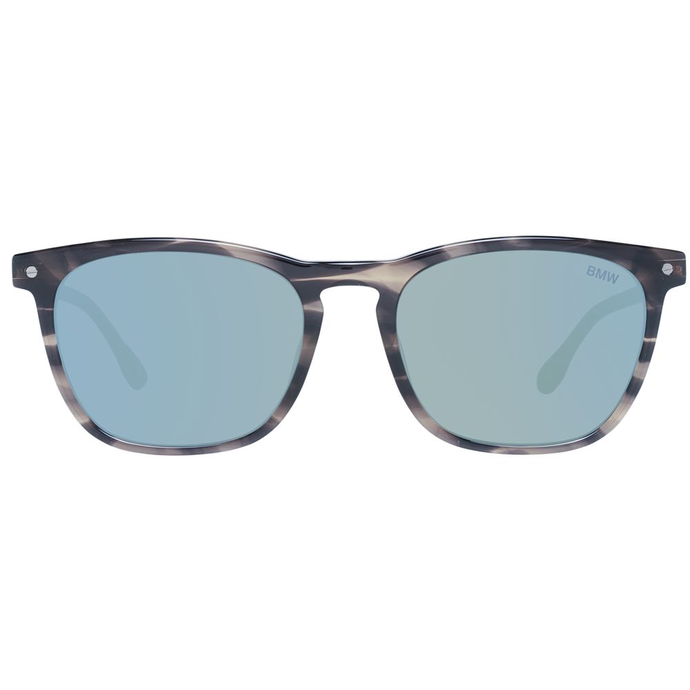 BMW Men's Sunglasses – Grey Square Frame, Grey Lenses