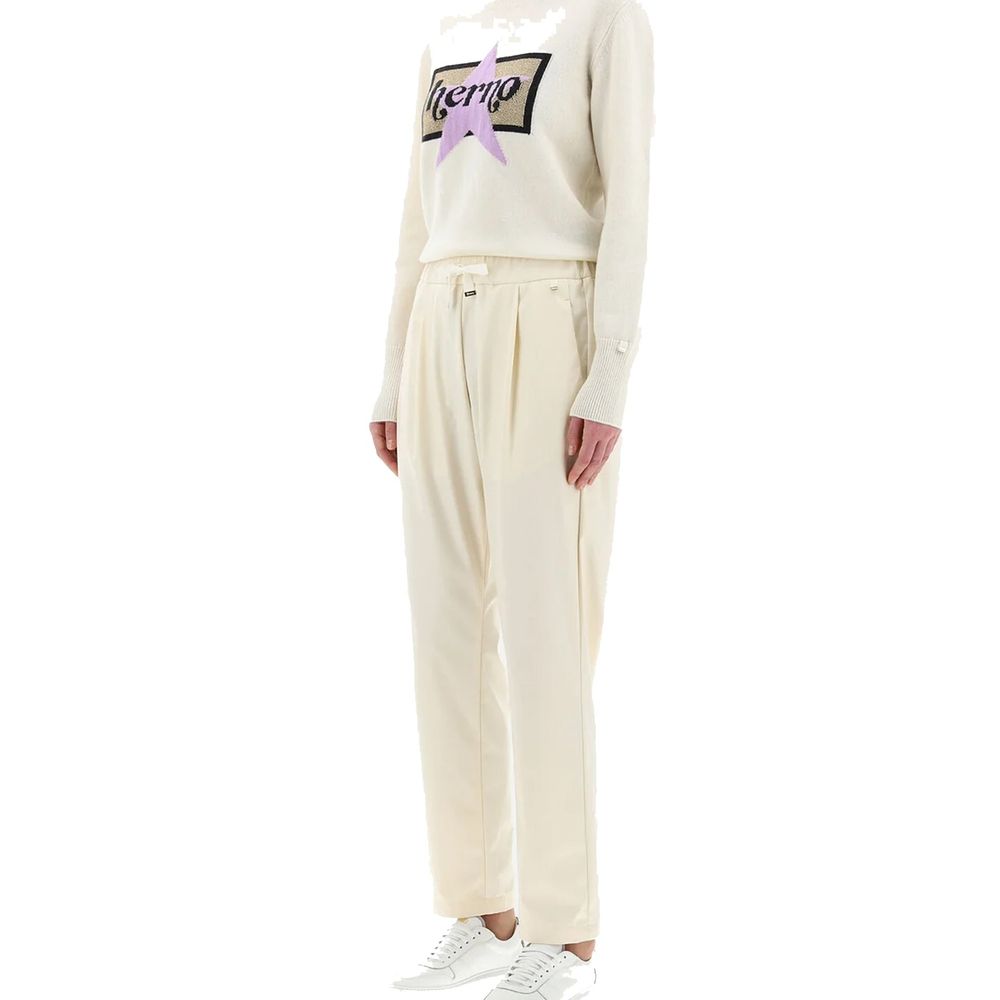 Herno Women's White Leather Pants