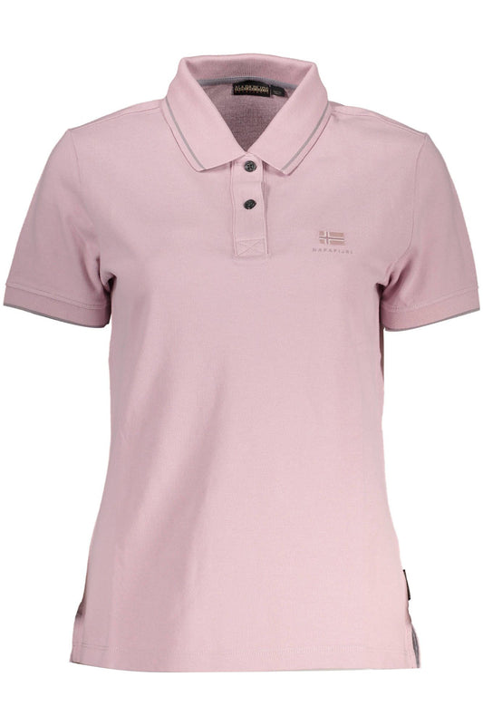 Napapijri Multicolor Cotton Polo Shirt – Pink