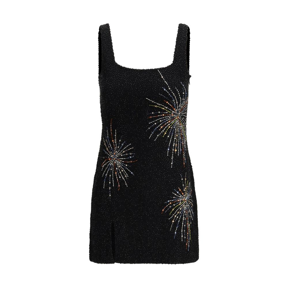 Staud Sable Dress Firework in Black Nylon