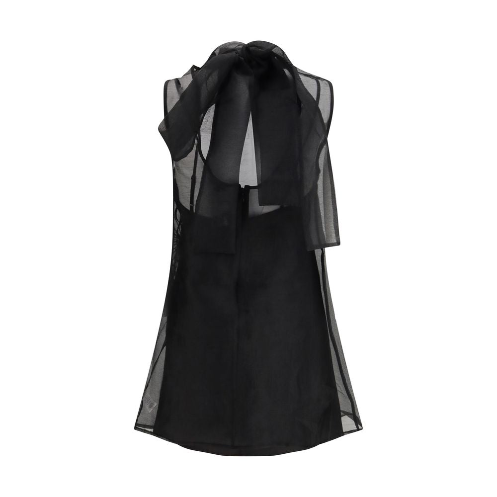 Staud Albee Mini Dress in Black Polyester