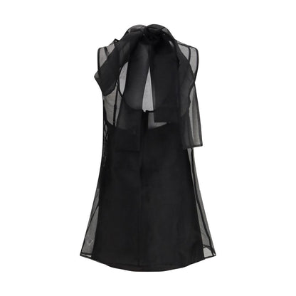 Staud Albee Mini Dress in Black Polyester