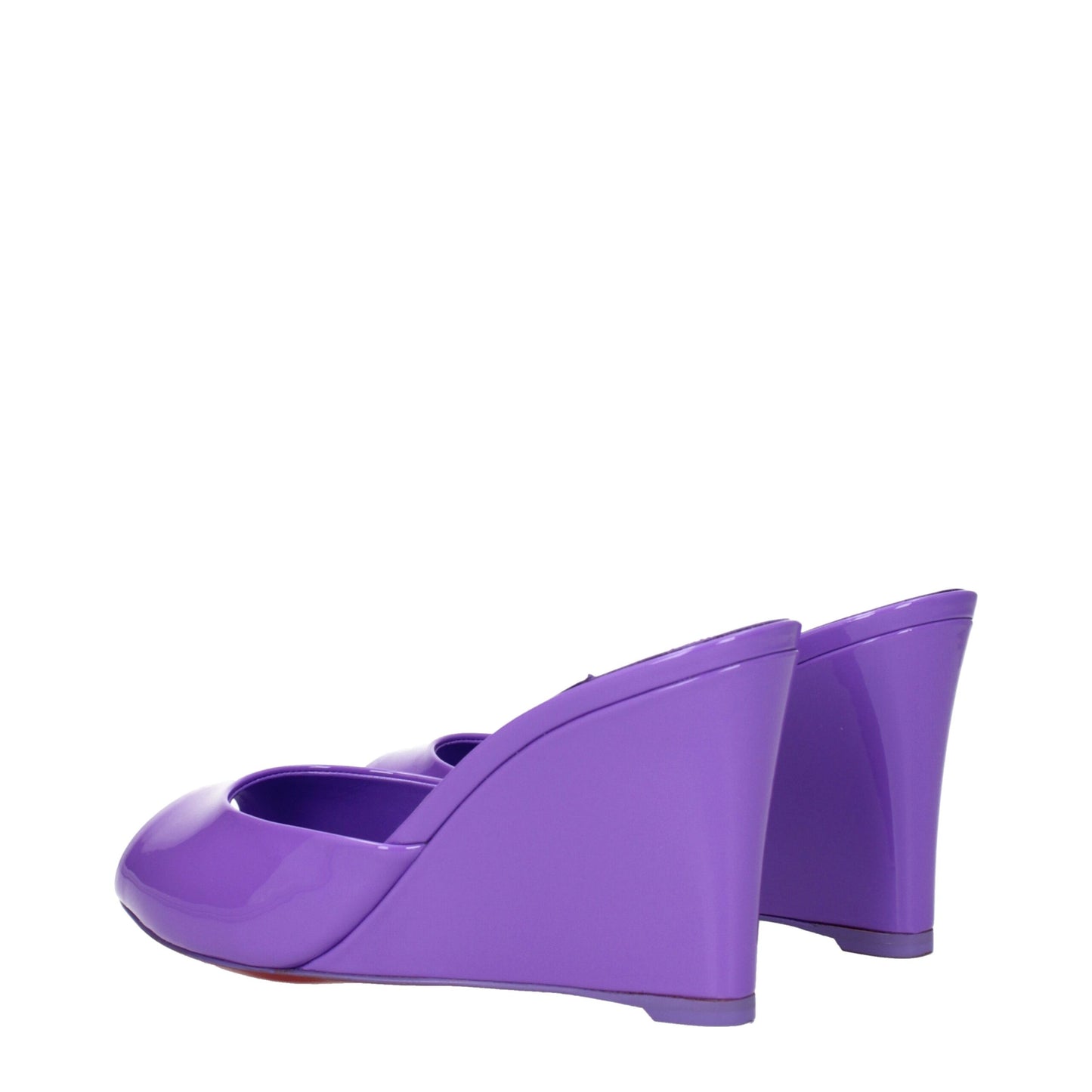 Christian Louboutin Purple Leather Me Dolly Zeppa Wedge Sandals