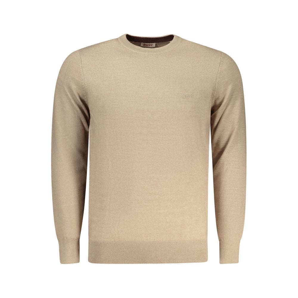 RIFLE Beige Polyester Men Sweater