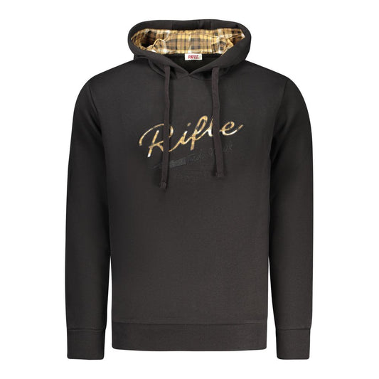 RIFLE Black Cotton Men's Sweatshirt