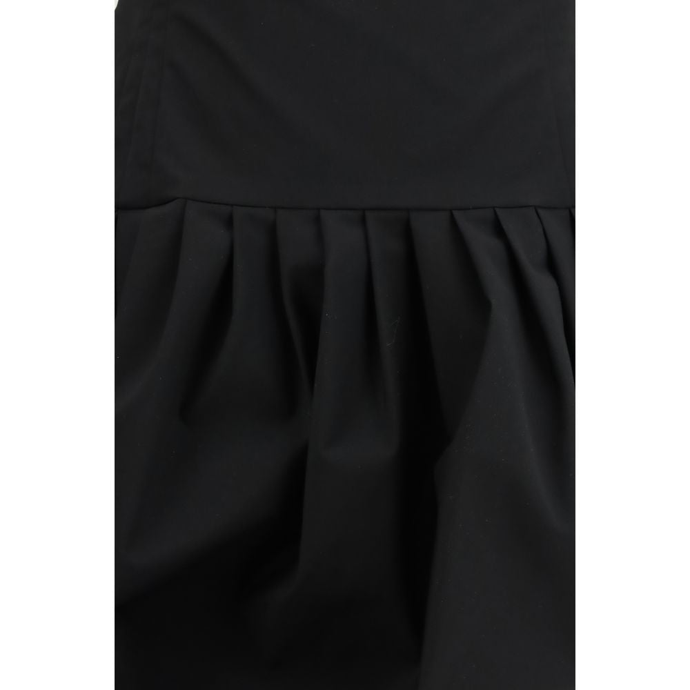 Magda Butrym Off-Shoulder Puff Skirt Mini Dress - Black Polyester
