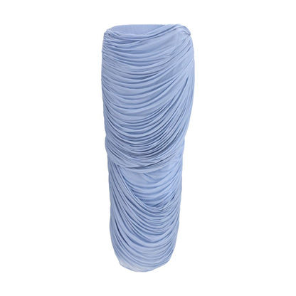 Magda Butrym Light Blue Copper Midi Skirt