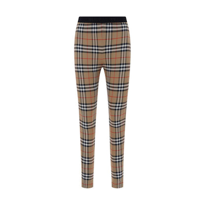 Burberry Brown Check Stretch Leggings