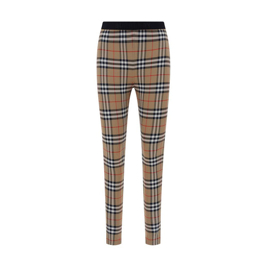 Burberry Brown Check Stretch Leggings