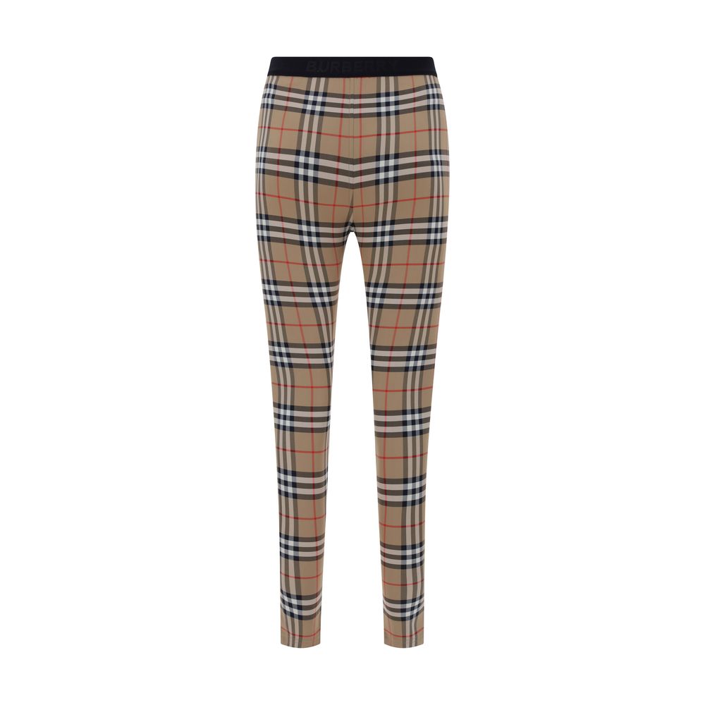 Burberry Brown Check Stretch Leggings