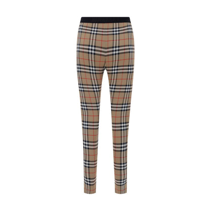 Burberry Brown Check Stretch Leggings