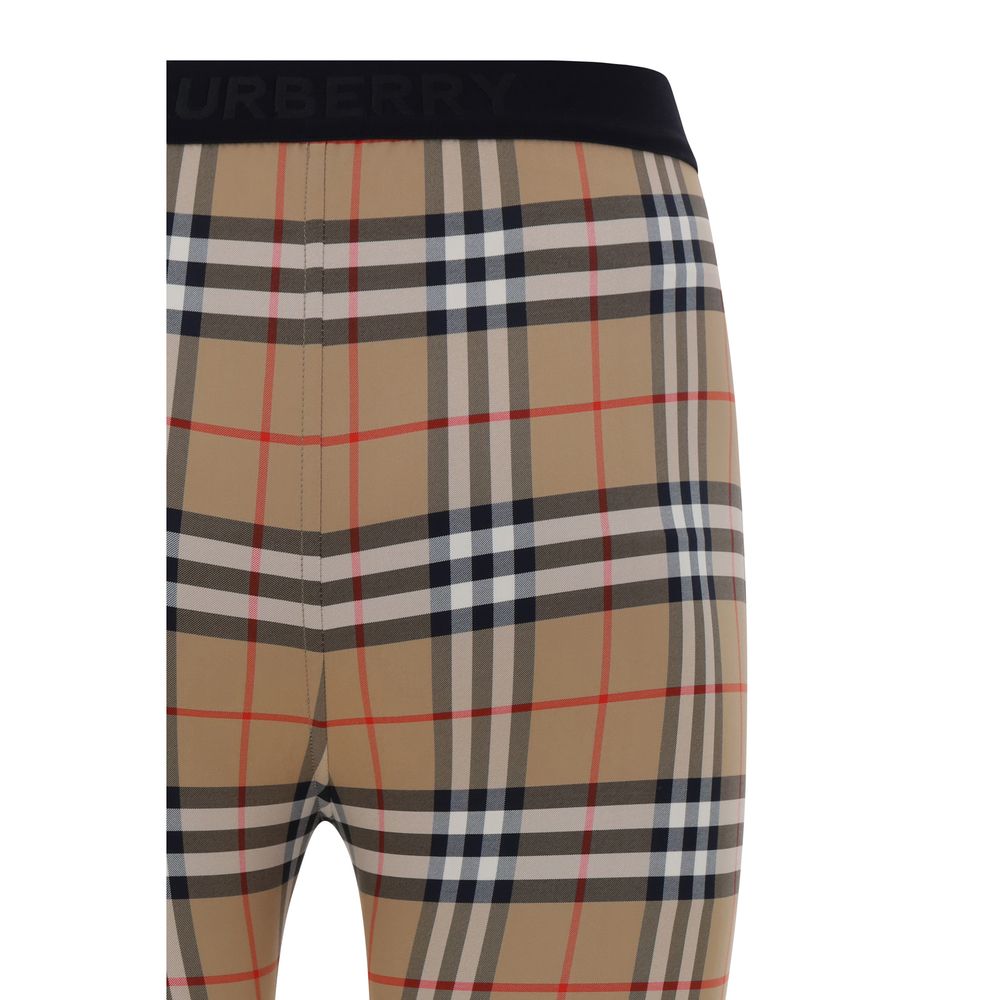 Burberry Brown Check Stretch Leggings