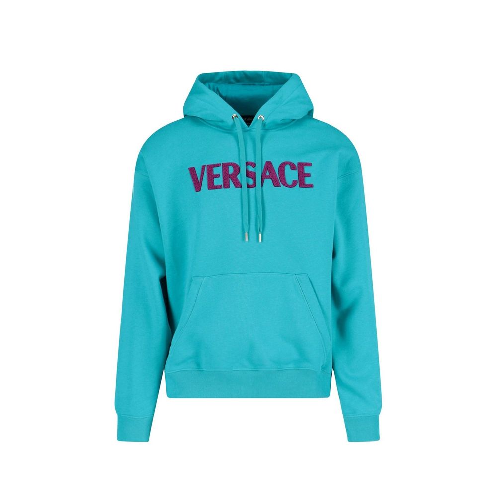 Versace Turquoise Blue Varsity Hoodie