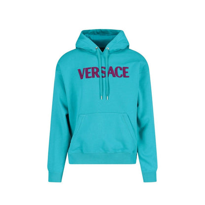 Versace Turquoise Blue Varsity Hoodie