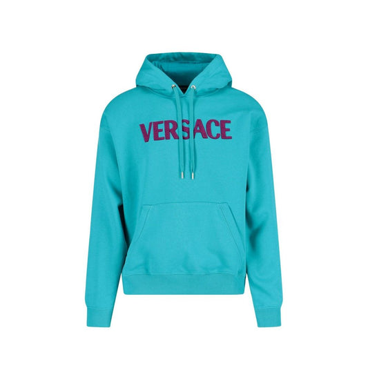 Versace Turquoise Blue Varsity Hoodie