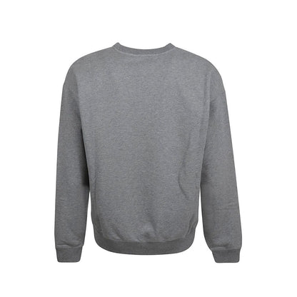 Versace Gray Cotton La Maschera Logo Sweatshirt