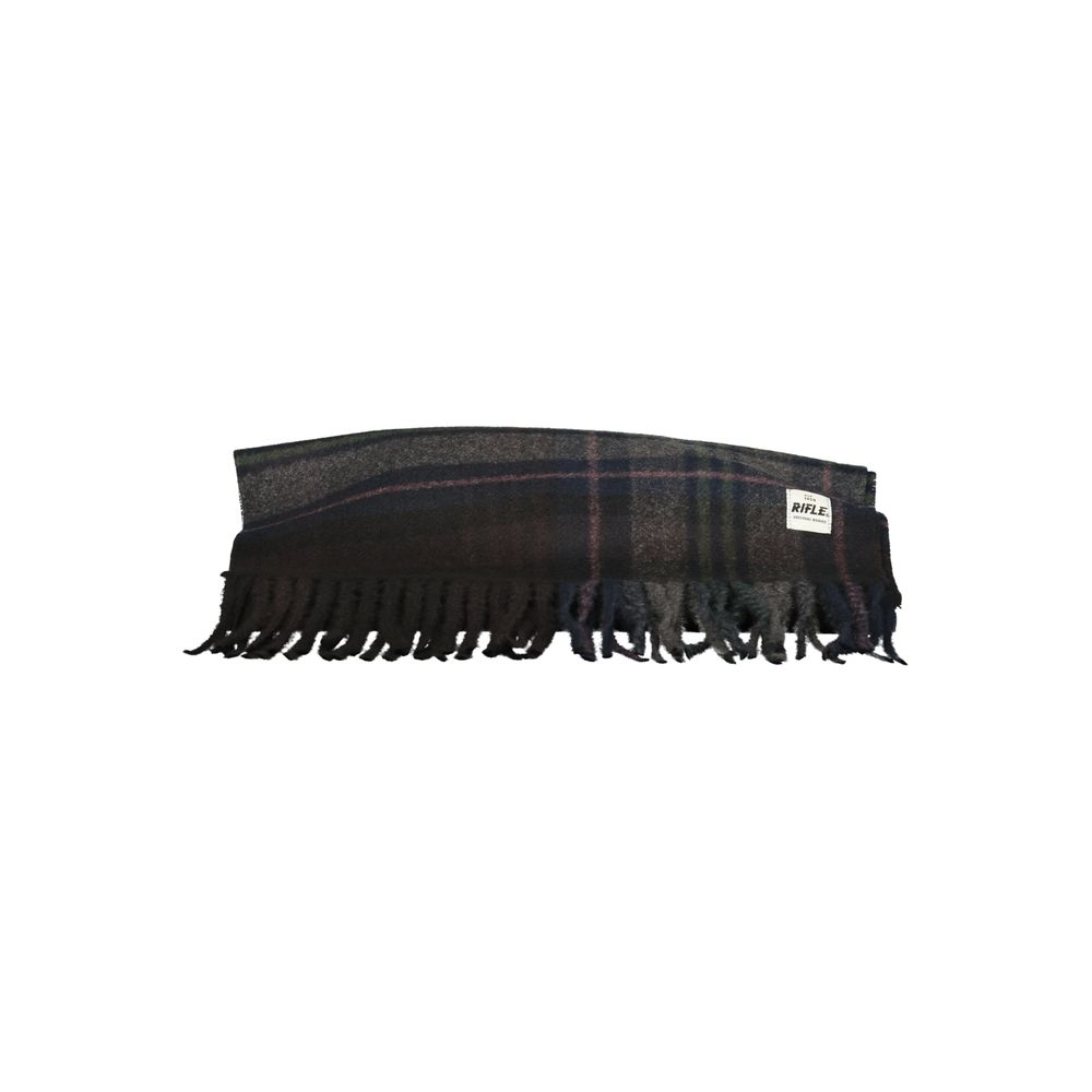 RIFLE Black Polyester Mens Scarf