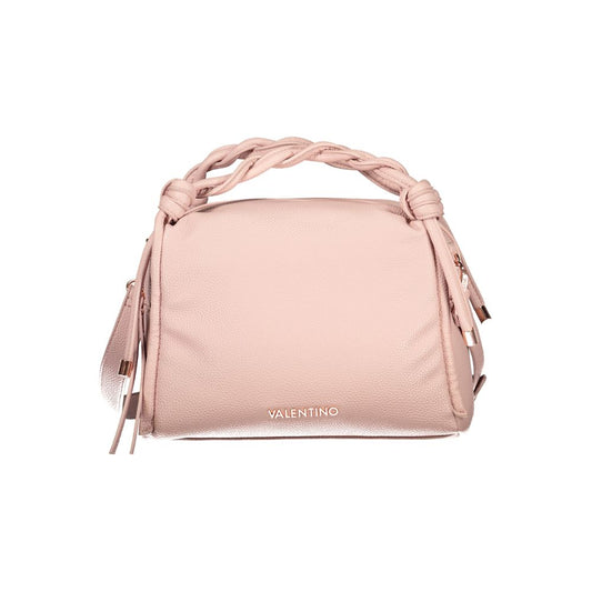 Mario Valentino Rosa Leather-Finish Handbag with Gold Hardware
