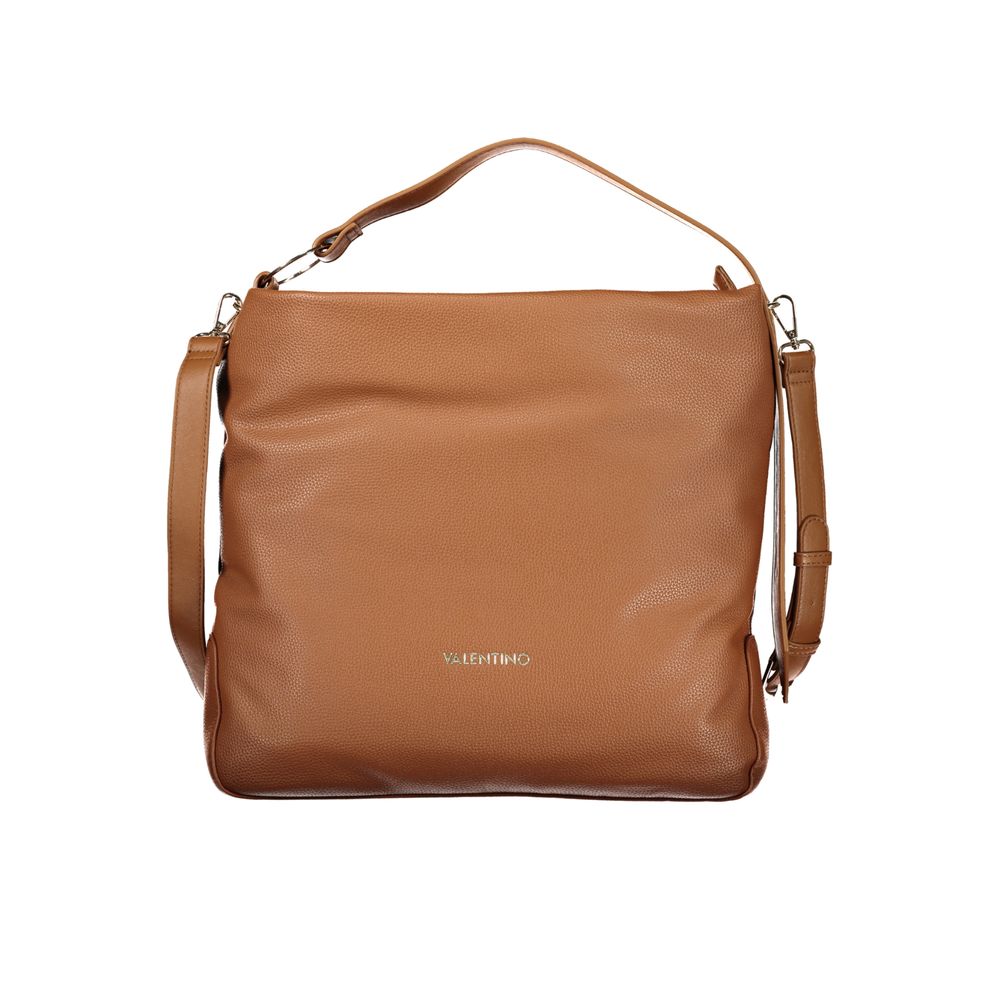 Mario Valentino Marrone Leather-Finish Handbag with Elegant Design