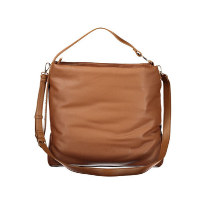Mario Valentino Marrone Leather-Finish Handbag with Elegant Design