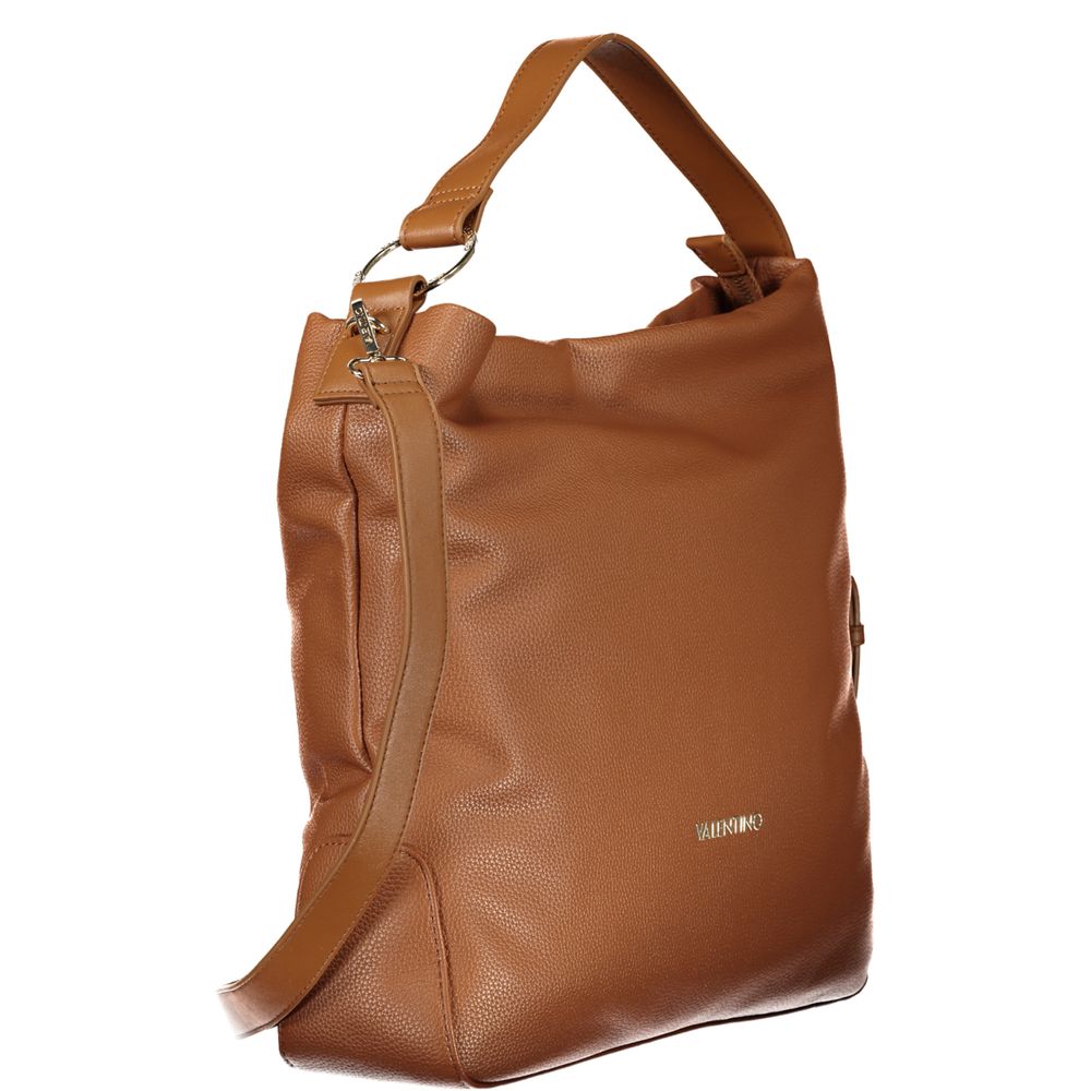 Mario Valentino Marrone Leather-Finish Handbag with Elegant Design