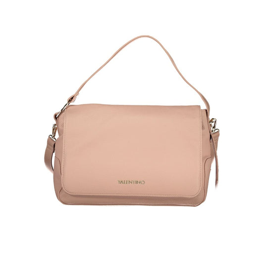 Mario Valentino Rosa Leather-Finish Shoulder Bag with Iconic Logo
