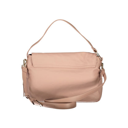 Mario Valentino Rosa Leather-Finish Shoulder Bag with Iconic Logo