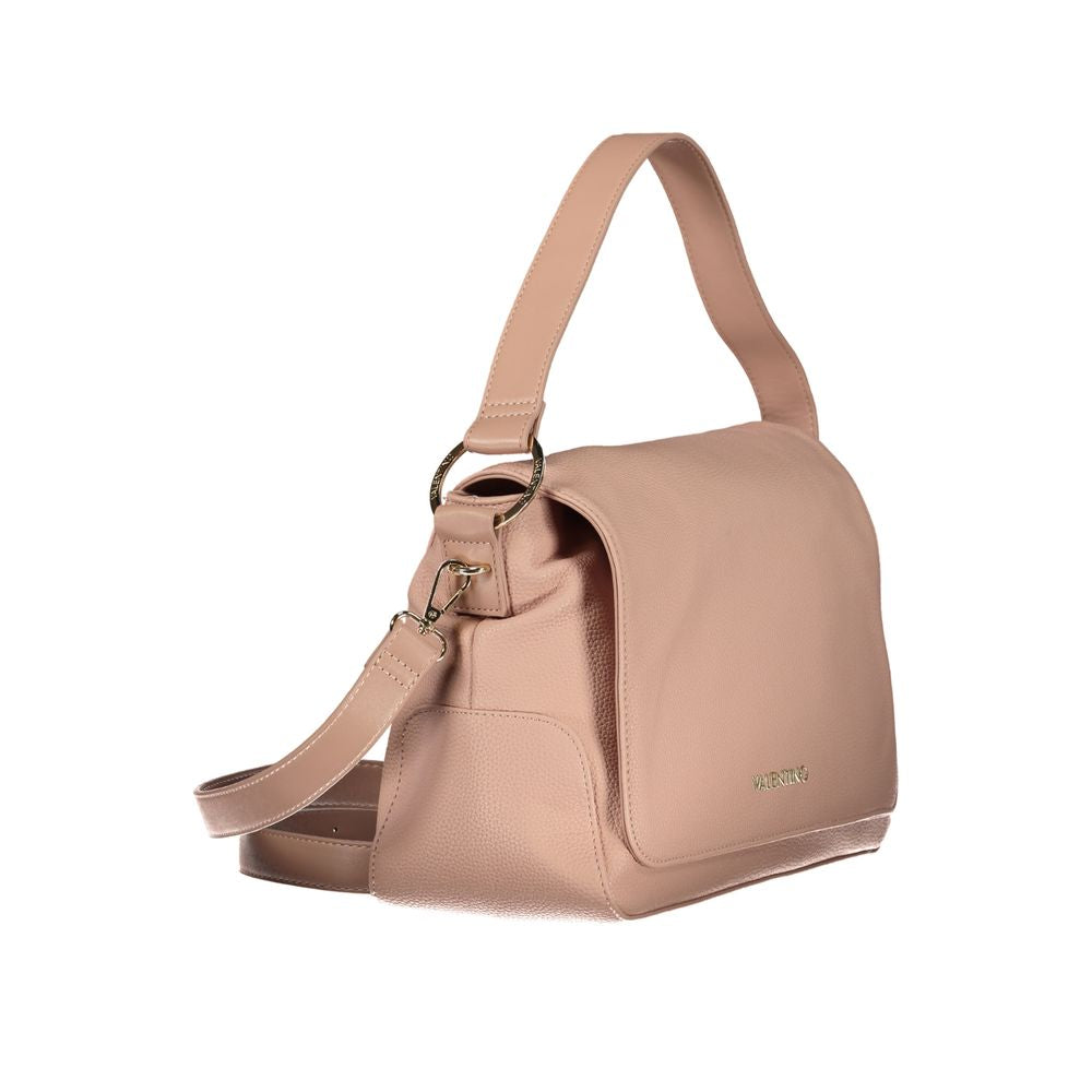 Mario Valentino Rosa Leather-Finish Shoulder Bag with Iconic Logo