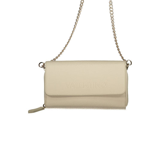 Mario Valentino Beige Leather-Finish Wallet and Shoulder Bag