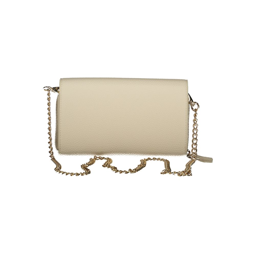 Mario Valentino Beige Leather-Finish Wallet and Shoulder Bag