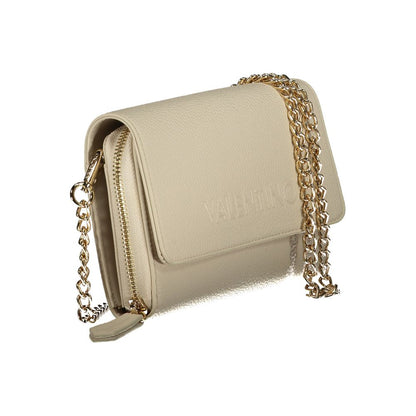 Mario Valentino Beige Leather-Finish Wallet and Shoulder Bag