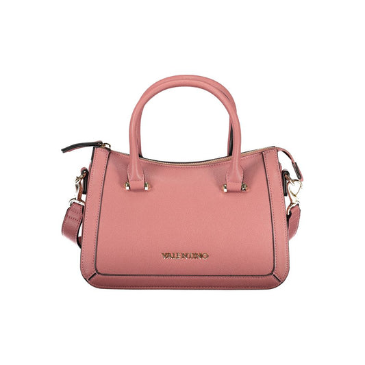 Mario Valentino Rosa Leather-Finish Handbag with Gold Accents
