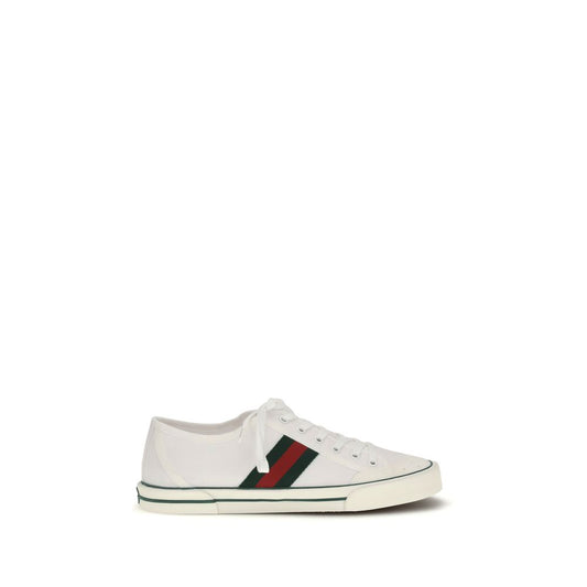 Gucci 1977 Tennis Low Top Sneakers in White Cotton