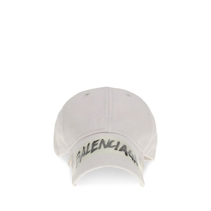 Balenciaga Masking Tape Baseball Hat in White Cotton