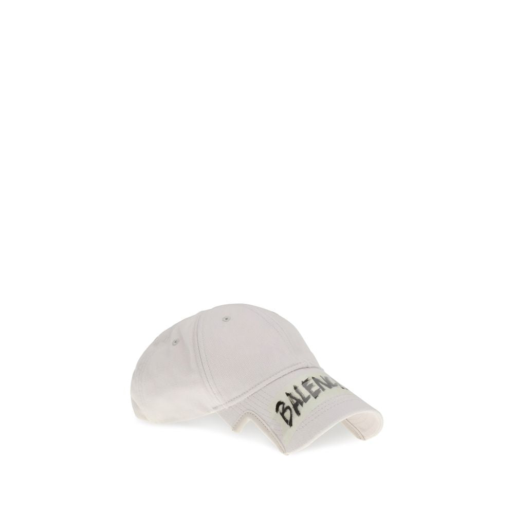 Balenciaga Masking Tape Baseball Hat in White Cotton