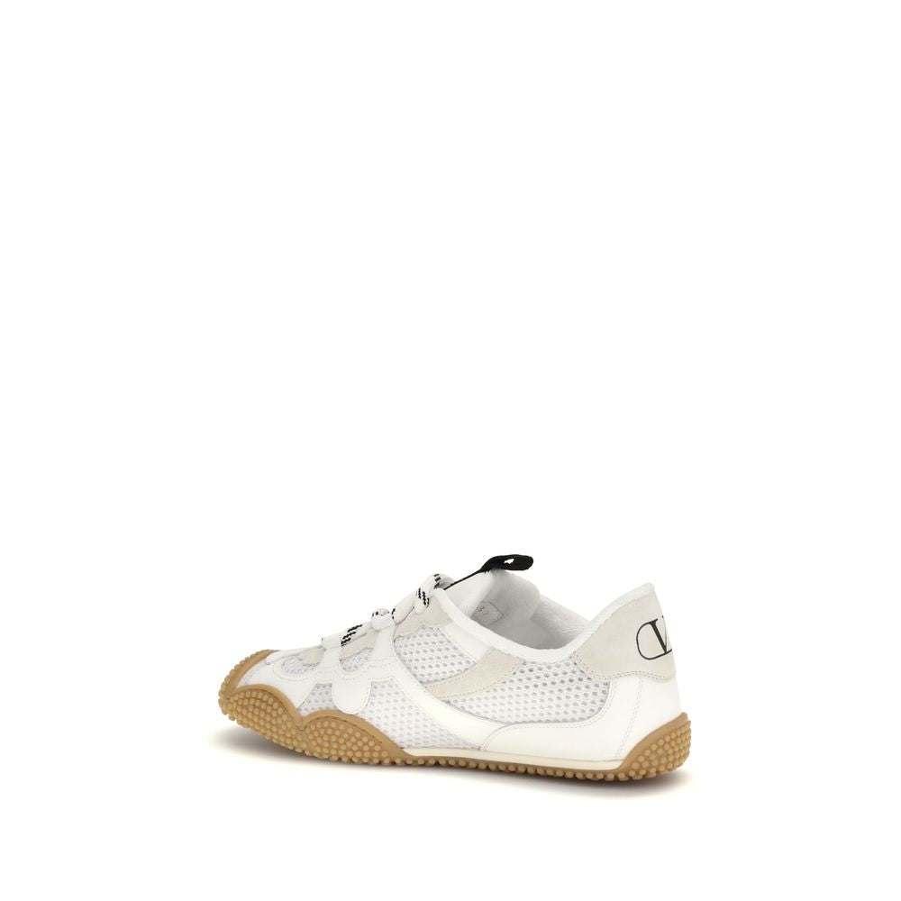 Valentino Garavani Amphibia White Polyamide Athletic Sneakers