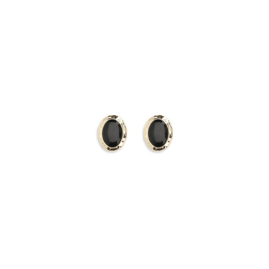 Self-Portrait Black Brass Earrings