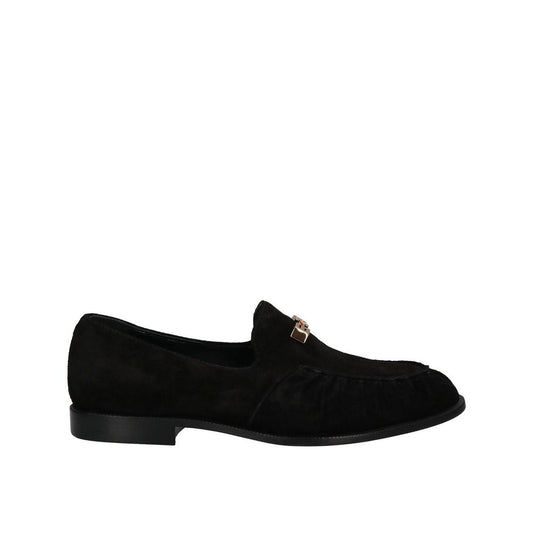 Giuseppe Zanotti Black Calfskin Slip-On Loafers for Men