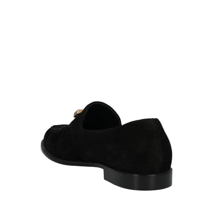 Giuseppe Zanotti Black Calfskin Slip-On Loafers for Men