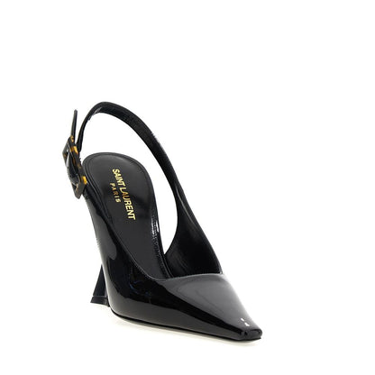 Saint Laurent Black Calfskin Platform Pumps