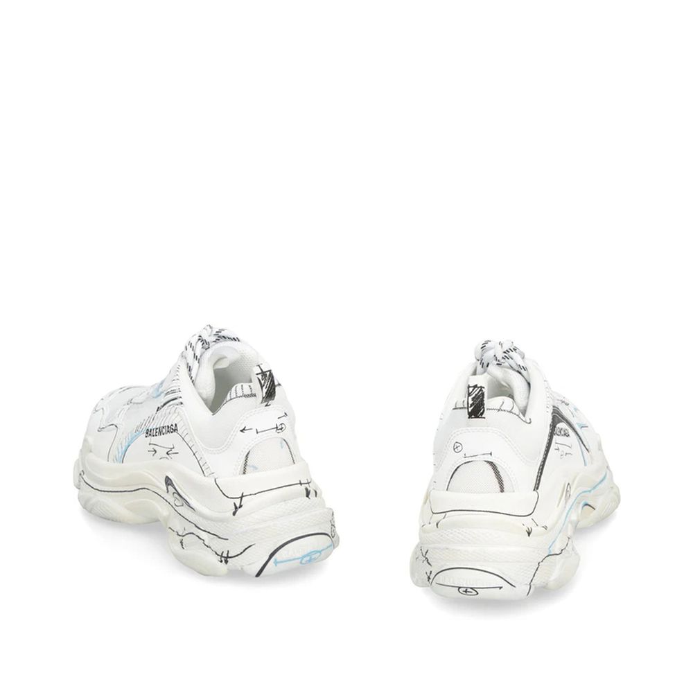 Balenciaga White Triple S Chunky Sneakers for Men