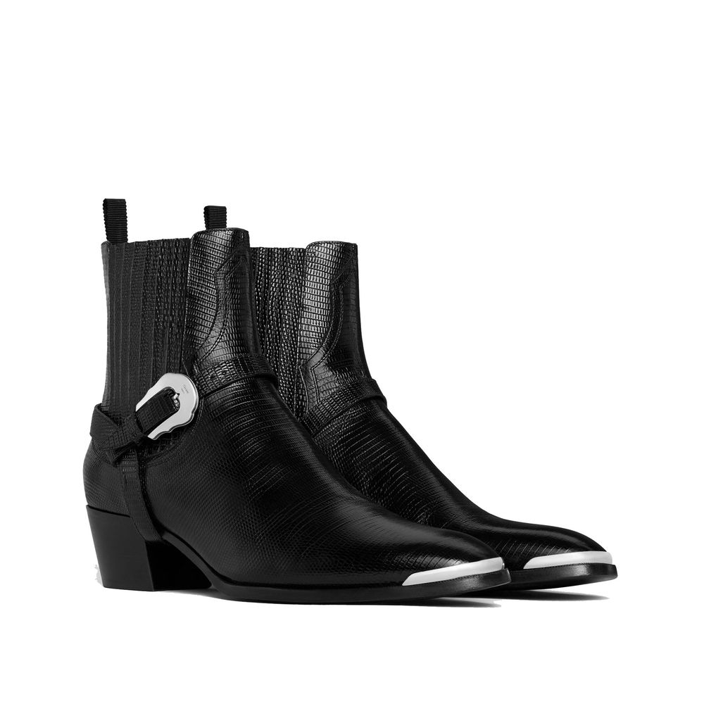 Celine Black Calfskin Chelsea Boots for Men